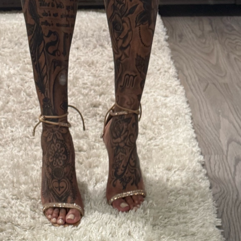 Express Gold Rhinestone Sandals